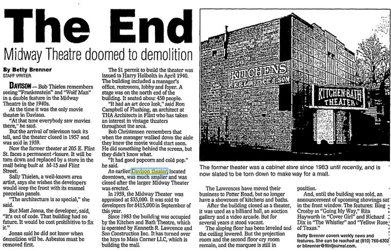 Davison Theatre - Nov 23 2003 Demo Story